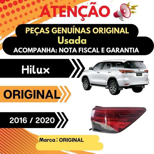 Lanterna Direita Toyota Hilux Sw4 2016 A 2020 Led Original - Imagem 3
