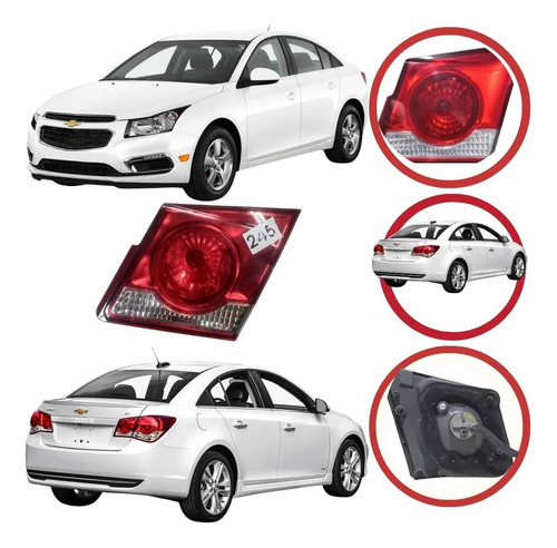 Lanterna Direita Tampa Chevrolet Cruze Sedan 2012 A 2015