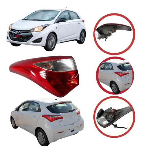 Lanterna Traseira Esquerda Hyundai Hb20 2010 A 2015 - Imagem 1