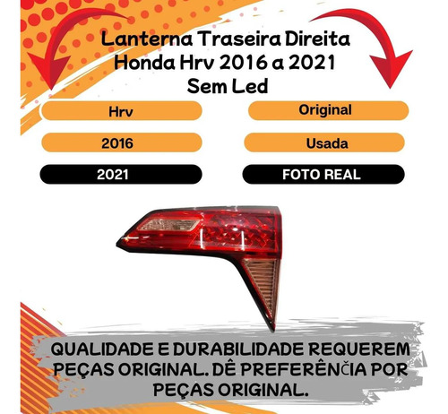 Lanterna Traseira Direita Mala Honda Hrv 2016 A 2021 - Imagem 2