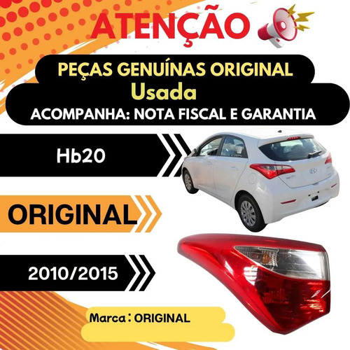 Lanterna Traseira Esquerda Hyundai Hb20 2010 A 2015 - Imagem 5