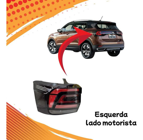 Lanterna Esquerda Volkswagen T-cross 2020 A 2022 - Imagem 3