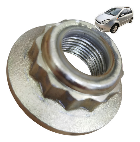 Porca Fixação Do Cubo Traseiro Original Chery Face 2012 2013 Prateado