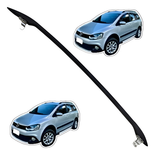 Bagageiro Rack Teto Direito Vw Spacecross Original 2014 Preto