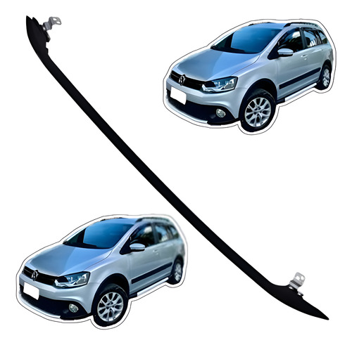 Bagageiro Rack Teto Esquerdo Vw Spacecross 2013 14 Original Preto