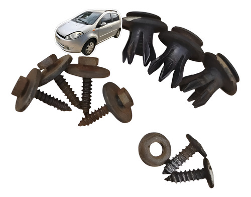 Grampos Parafusos Do Parabarro Traseiro Chery Face 2012 2013