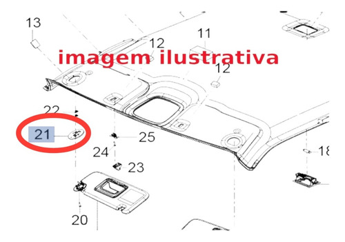 Suporte Retentor Do Quebra Sol Direito Chevrolet Onix 2023 - Imagem 2