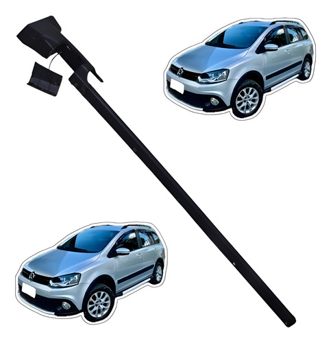 Moldura Estribo Esq Cross Fox Spacecross 10 A 14 Original Vw Preto