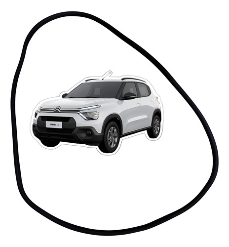 Borracha Porta Dianteira Esquerda Citroen C3 2023 2024 2025 - Imagem 1