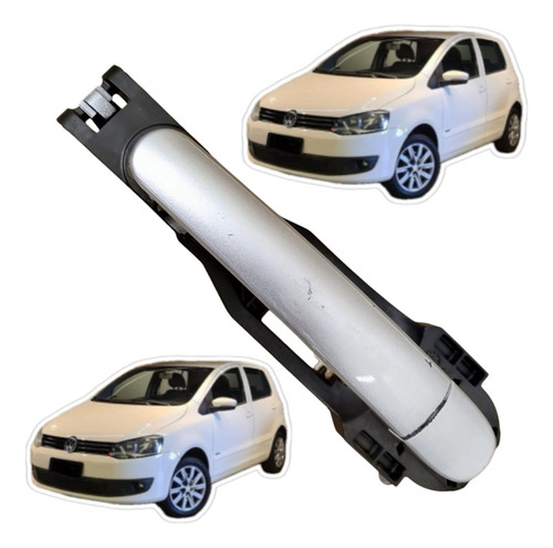 Maçaneta Externa Porta Traseira Esq Vw Spacecross 2014  Cinza Traseira