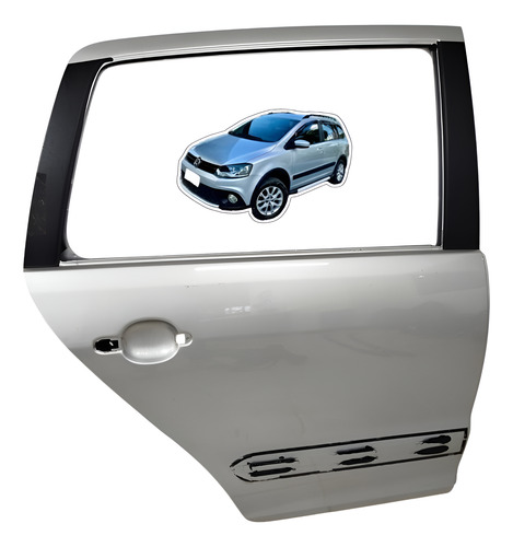 Porta Traseira Direita Spacefox Spacecross 2010 A 2017 Traseira Direito Prateado