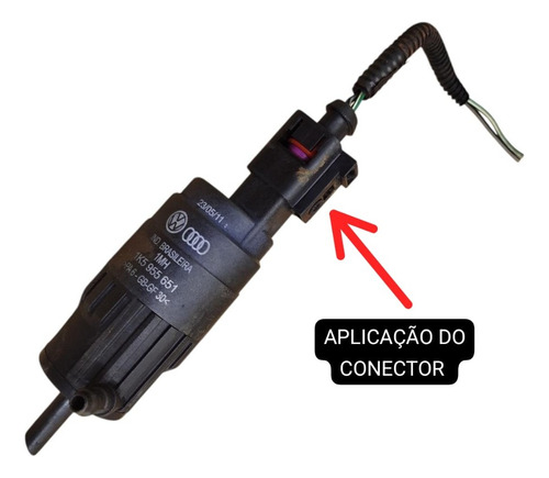 Conector Motor Esguicho Limpador Parabrisa Vw Saveiro 2012 - Imagem 2