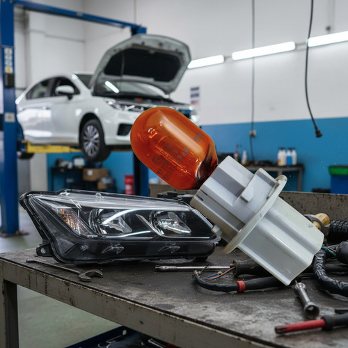 Soquete Seta Pisca Pisca Lanterna Traseira Honda City 2019 Laranja-escuro