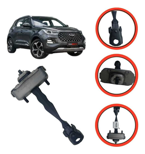 Limitador De Porta Dianteira Direita Tiggo 5x Pro 2021 2024 Cinza