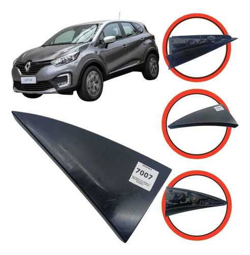 Acabamento Do Aerofolio Esquerdo Renault Captur 2017 2021