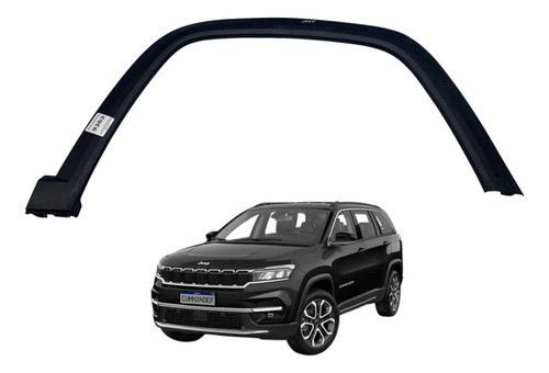 Moldura Paralama Direito Jeep Commander 2022 2025 Pra Pintur Preto