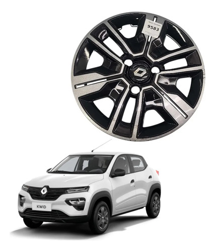 Calota Renault Aro 14 Kwid Outside 2018 2019 (arranhada) Prata