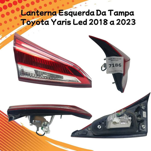 Lanterna Esquerda Da Tampa Toyota Yaris Led 2018 A 2023 - Imagem 3