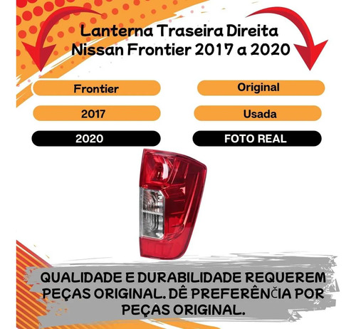 Lanterna Traseira Direita Nissan Frontier 2017 A 2020 - Imagem 2
