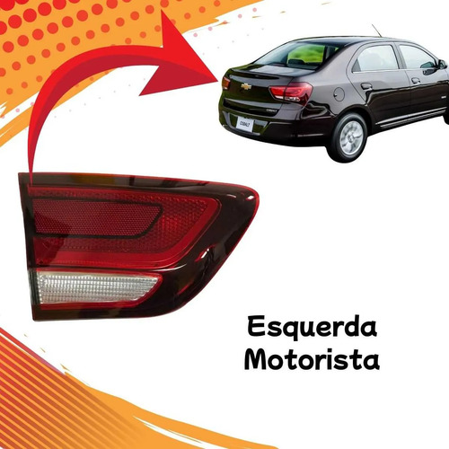 Lanterna Esquerda Tampa Chevrolet Cobalt 2017/2020 Original Vermelho E Transparente - Imagem 3