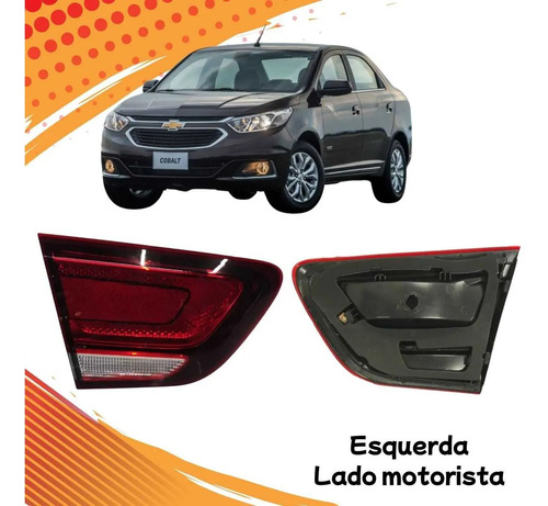 Lanterna Esquerda Tampa Chevrolet Cobalt 2017/2020 Original Vermelho E Transparente - Imagem 4