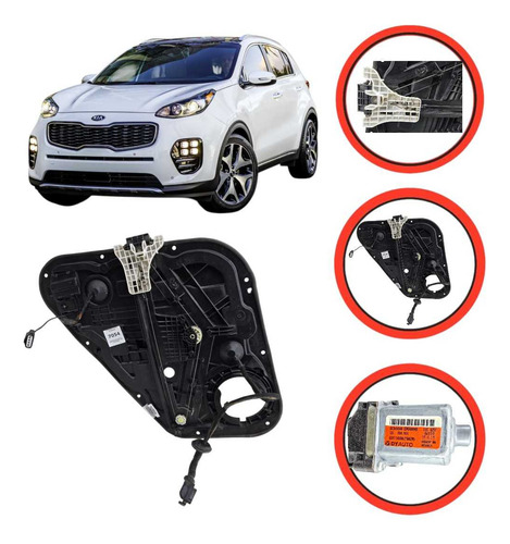 Maquina Vidro Elétrico Traseiro Direito Sportage 2017 A 2020 - Imagem 1