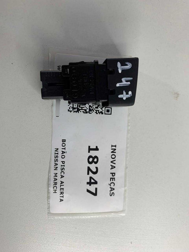 Botão Pisca Alerta Nissan March Preto - Imagem 2