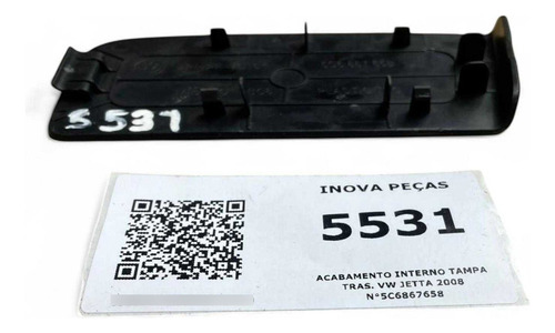 Acabamento Interno Tampa Tras. Vw Jetta 2008 N°5c6867658 Preto - Imagem 2
