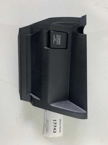 Moldura Entrada Tomada 12v Honda Fit 2018 Cinza