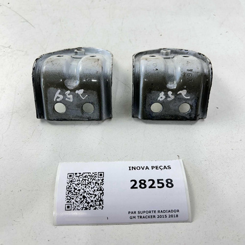 Par Suporte Radiador Gm Tracker 2015 2018 Branco - Imagem 2