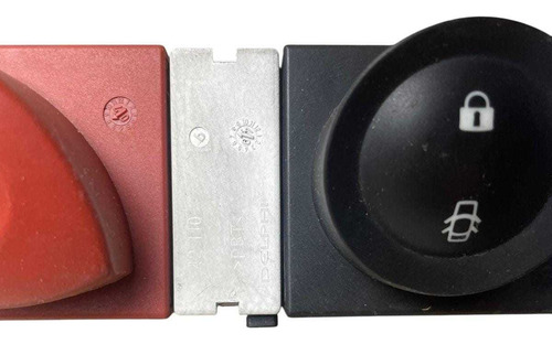 Botao Pisca Alerta E Trava Renault Megane 07/12 Preto - Imagem 3