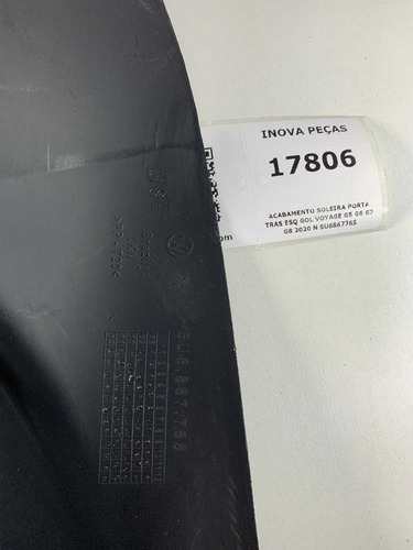 Acabamento Soleira Porta Tras Esq Gol Voyage G5 Ao G8 20  Preto - Imagem 2