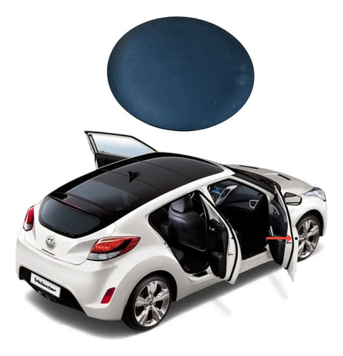 Tampa Furo Porta Santa Fé Creta Elantra I30 Ix35 831913k030 Dianteira Preto - Imagem 4