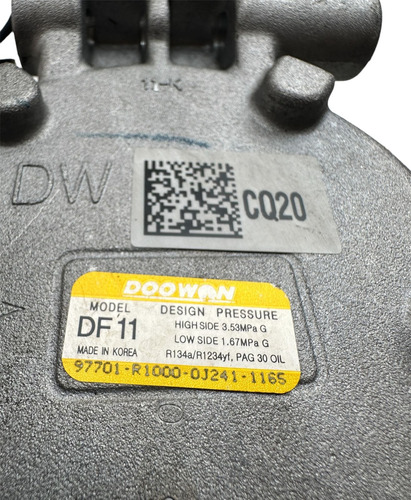 Compressor Ar Condicionado Hb20 1.0 3cc 20 A 24 97701r1000 - Imagem 5