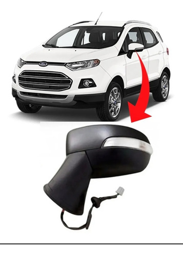 Retrovisor Elétrico Ecosport 2013/2016 Com Pisca Esquerdo - Imagem 4