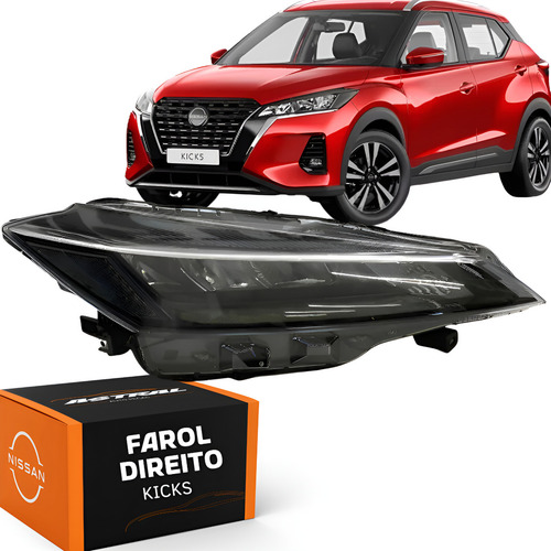Farol Direito Nissan Kicks 22/25 Led Dir Direito/passageiro Direito/passageiro - Imagem 1