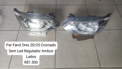 Par Farol Onix 20/25 Cromado Sem Led Regulador Ambos Lados R Ambos Lados - Imagem 4