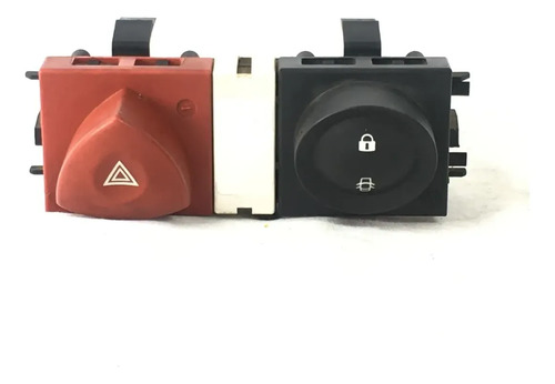 Botão Pisca Alerta Trava Megane 2006 A/ 2012 8200407415 Preto/branco/vermelho - Imagem 9