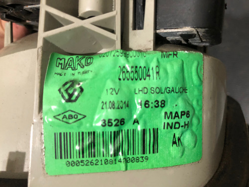 Lanterna Esq Tampa Renault Fluence 09/15 Cod. 02072599900010 Esquerdo Vermelho - Imagem 8