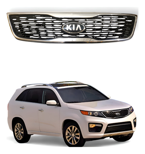 Grade Parachoque Kia Sorento Completo 12/14 Original Brilhante