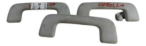 Jogo Alça De Teto Pqp Toyota Corolla 2003-08 Original - Bege Bege