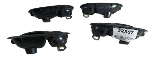 Jogo 4 Maçanetas Internas Renault Logan 2015 A 2020 Original Preto Dianteira/traseira - Imagem 3