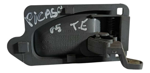 Maçaneta Interna L.e Citroen Picasso 2005 9631487777 Preto Dianteira/traseira - Imagem 3