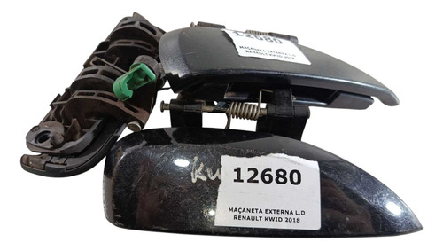 Maçaneta Externa L.d Renault Kwid 2018 P/pintar Preto Dianteira/traseira - Imagem 3