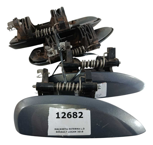 Maçaneta Externa L.d Renault Logan 2018 P/pintar Cinza Dianteira/traseira - Imagem 5