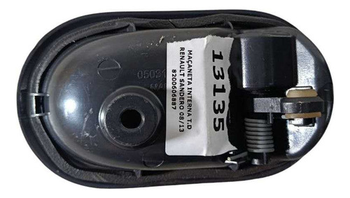 Maçaneta Interna T.d Renault Sandero 08/13 8200606887 Preto Traseira - Imagem 3