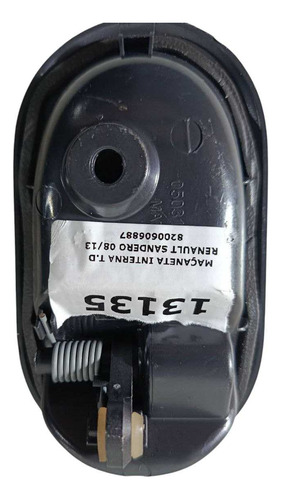 Maçaneta Interna T.d Renault Sandero 08/13 8200606887 Preto Traseira - Imagem 5