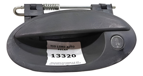 Maçaneta Externa D.e Gm Celta Prisma 2008 2009 2010  Preto Dianteira