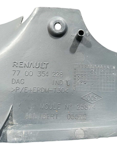 Acabamento Inferior Painel Renault Kangoo 2000 Original Cinza - Imagem 3