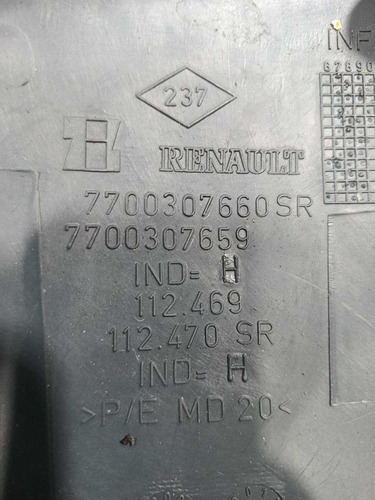 Acabamento Inferior Chave Seta Renault Kangoo 2000 Cinza - Imagem 3